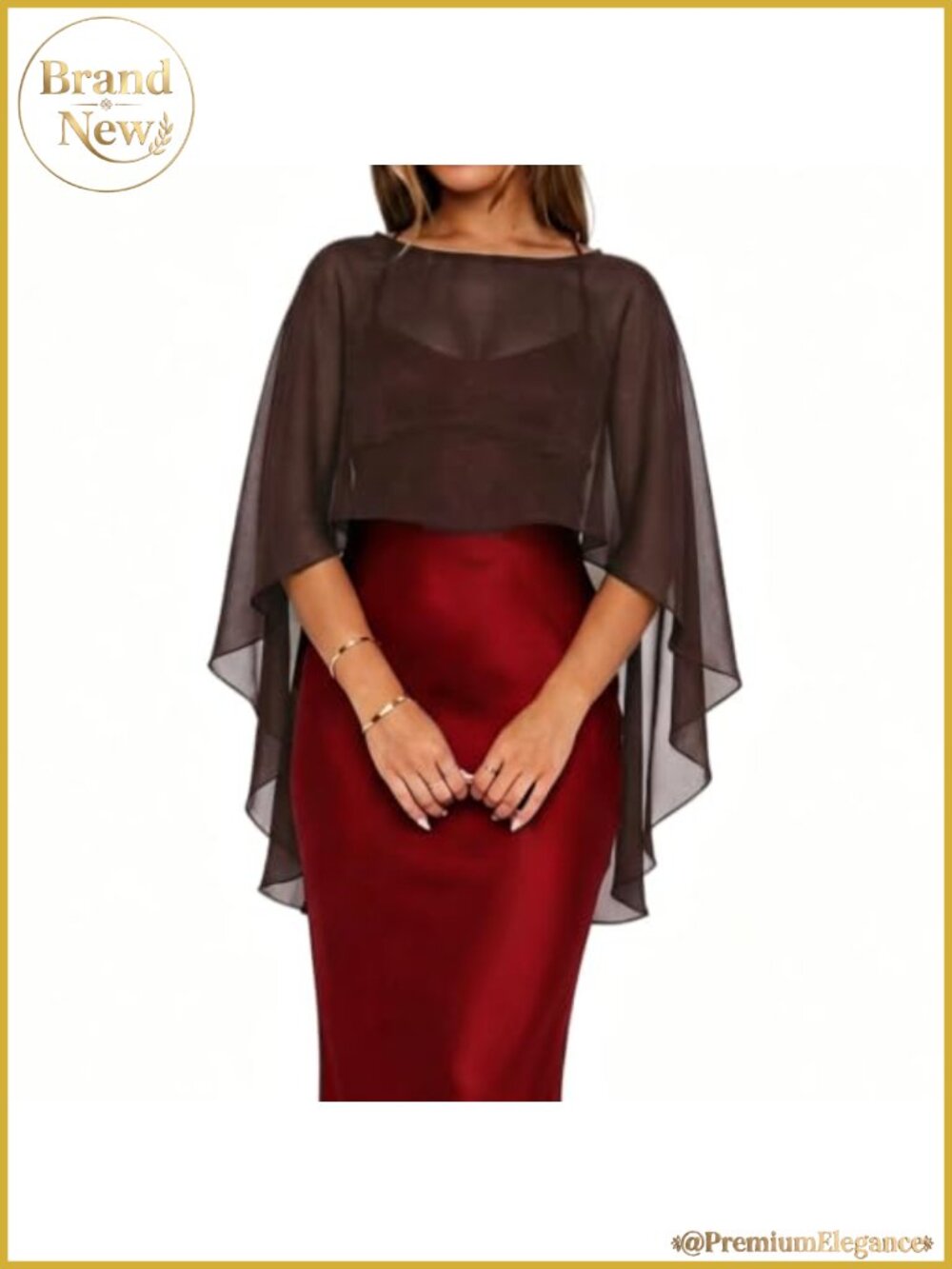 Chiffon Sheer Cape Poncho Shawl Wrap Evening Wedding Cover Up